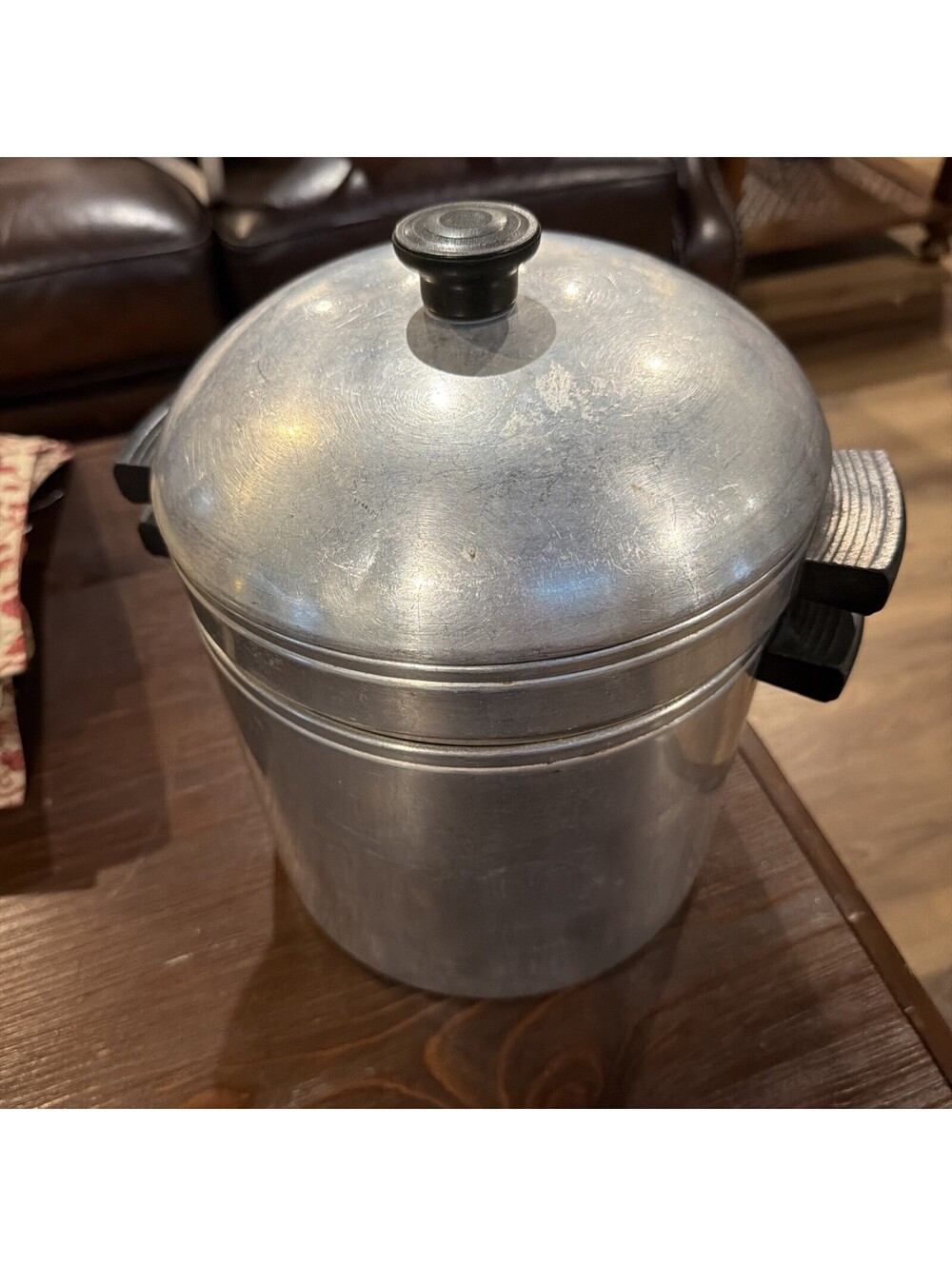 Vintage Sears Maid of Honor 8 Quart Light Weight Aluminum Stock Pot 3 PC Steamer